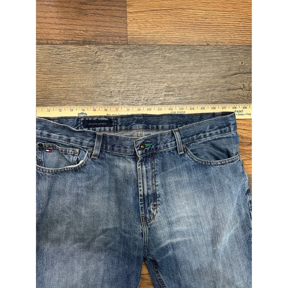 Vintage‎ Tommy Hilfiger Custom Straight Mens Blue Denim Jeans 34x30 Medium Wash